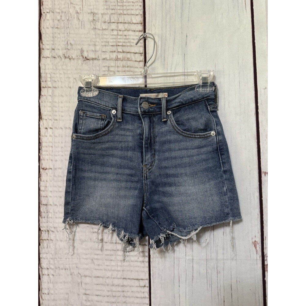 Levi's Mile High Jean Denim Cutoff Shorts Blue Size 25